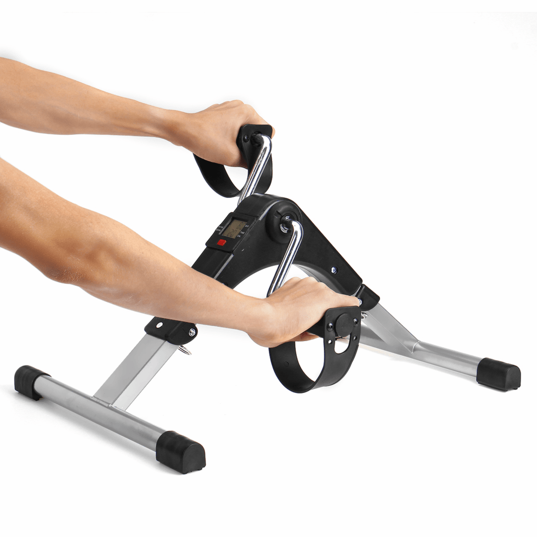 Mini Exercise Fitness Bike Tools Leg Beauty Trainer Pedal Machine Old Man Limb Rehabilitation Leg Hand Training Equipment with Digital Counting - MRSLM