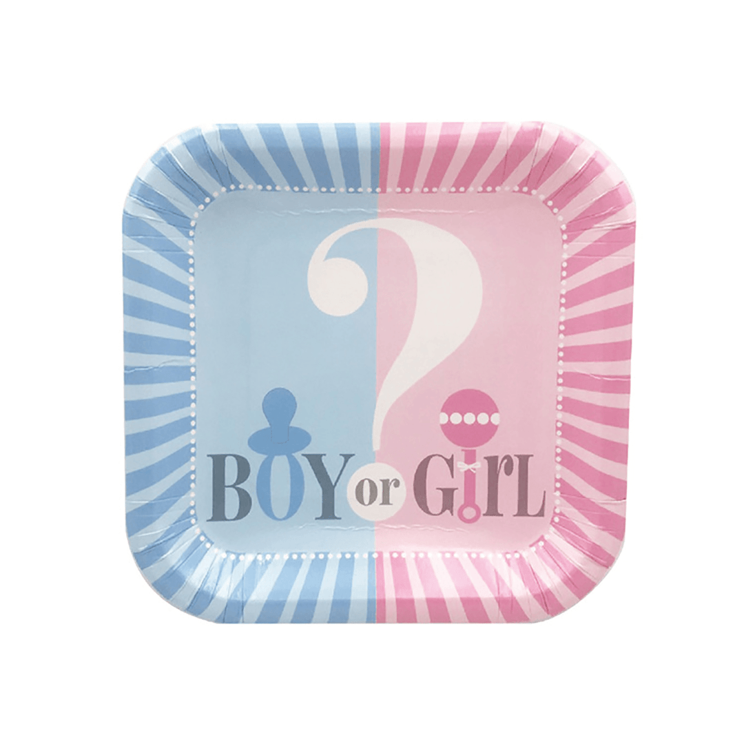 65/112/114Pcs/Set Gender Reveal Party Supplies Baby Shower Decorations Boy or Girl Disposable Tablewear Cups Plates Napkins - MRSLM