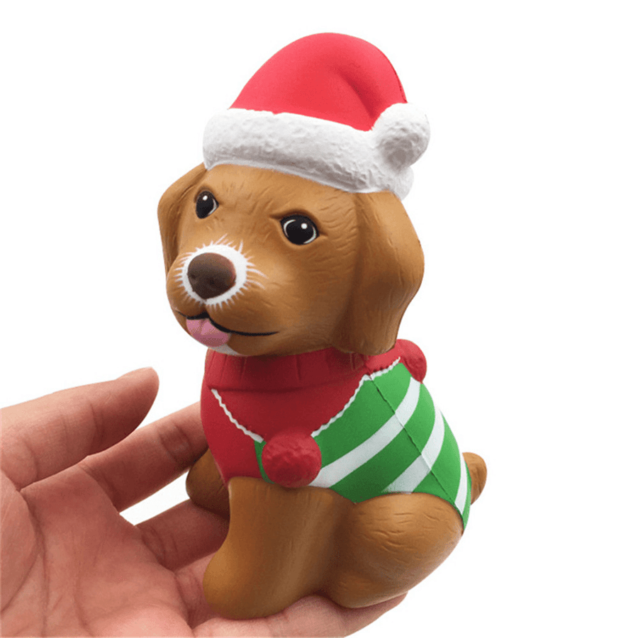 Squishyfun Christmas Puppy Squishy 13*8.5*6.5CM Licensed Slow Rising with Packaging Collection Gift - MRSLM