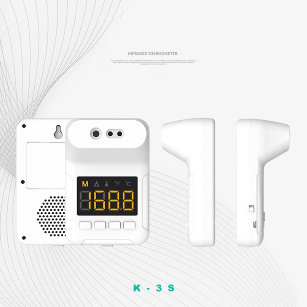 K3S Contactless Electronic Infrared Body Object Thermometer Wall-Mounted Fixed Temperature Infrared Forehead Thermometer - MRSLM