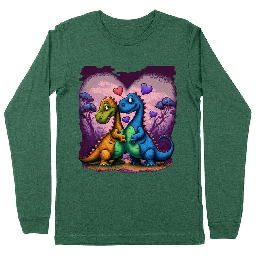 Love Long Sleeve T-Shirt - Dinosaur T-Shirt - Colorful Long Sleeve Tee - MRSLM