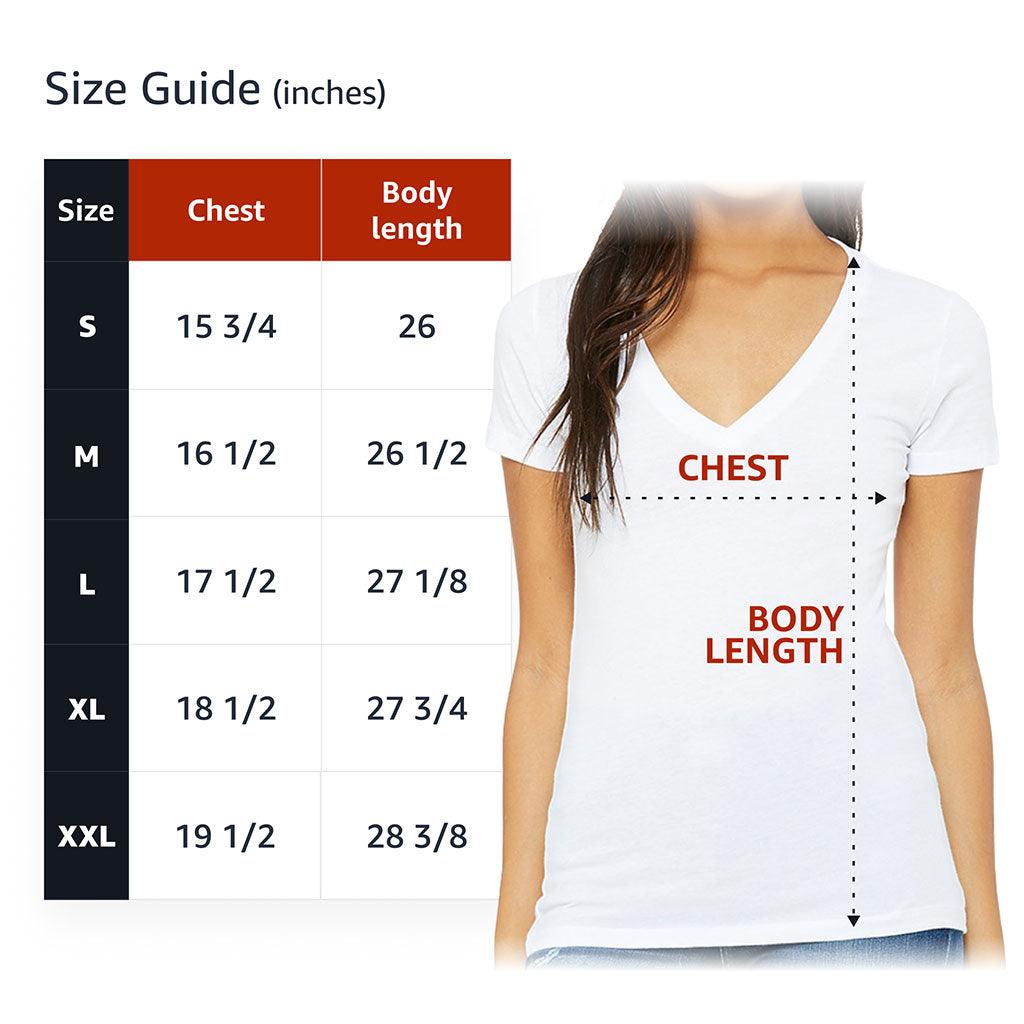 Love Unconditionally Women's V-Neck T-Shirt - Ghost Print V-Neck Tee - Graphic T-Shirt - MRSLM
