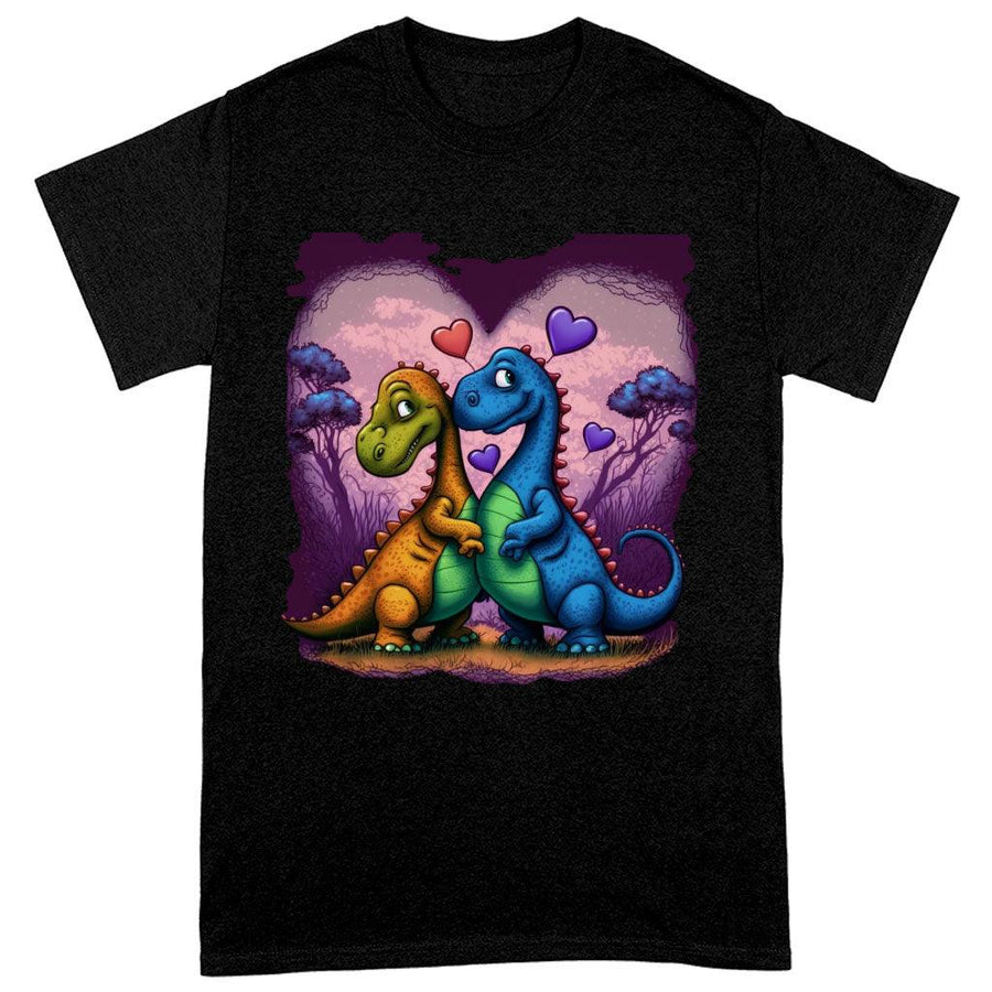 Love Heavy Cotton T-Shirt - Dinosaur Tee Shirt - Colorful T-Shirt - MRSLM
