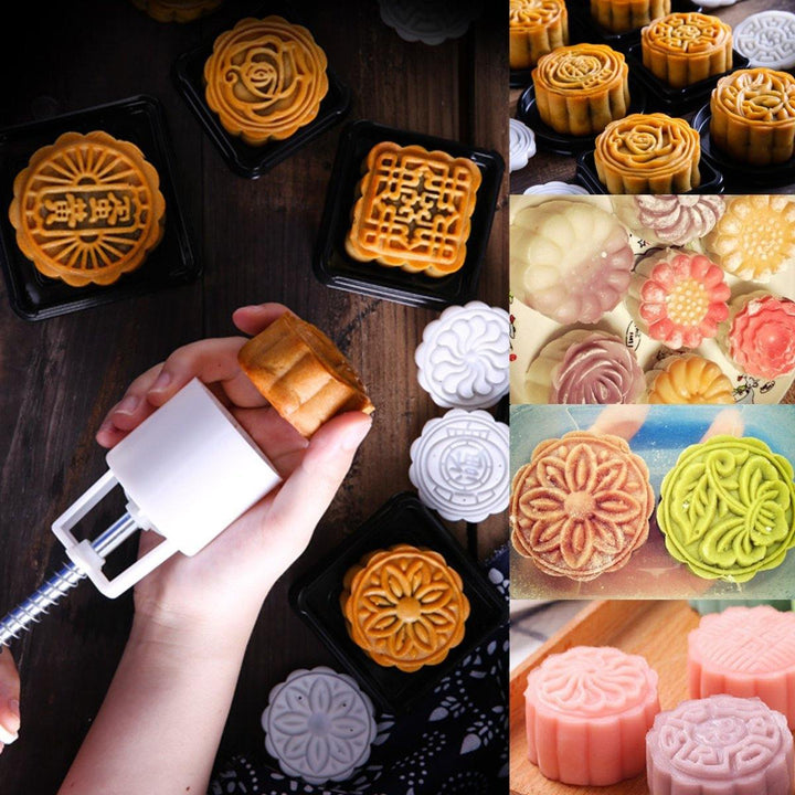 Creative 6 Styles Moon Cake Pastries Sugarcraft Baking Mold Fondant Cutter Decoration Tool - MRSLM