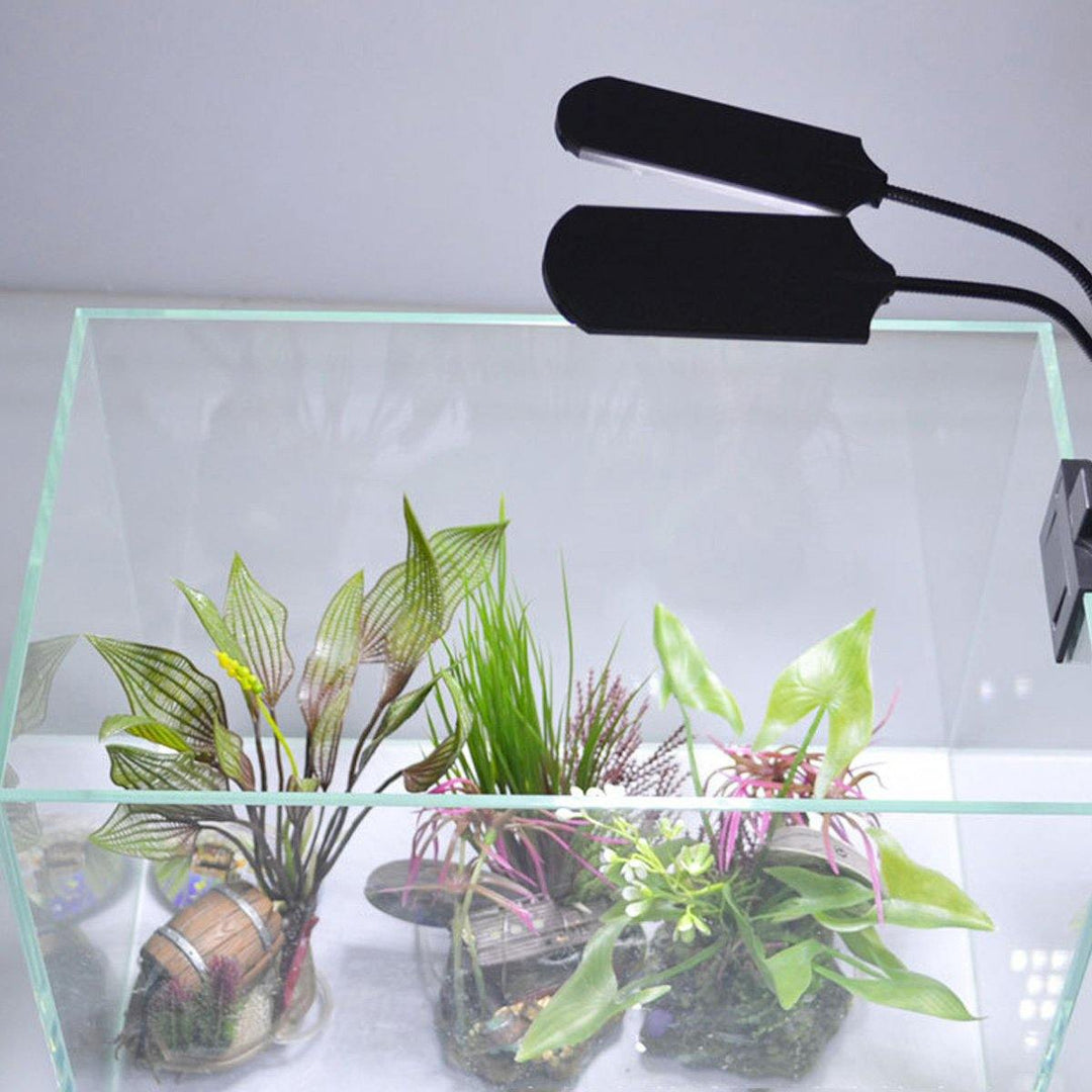 LED Aquarium Light, Saltwater Freshwater Fish Tank Clip On Lamp for Coral, Planted Nano Aquarium Tank - MRSLM