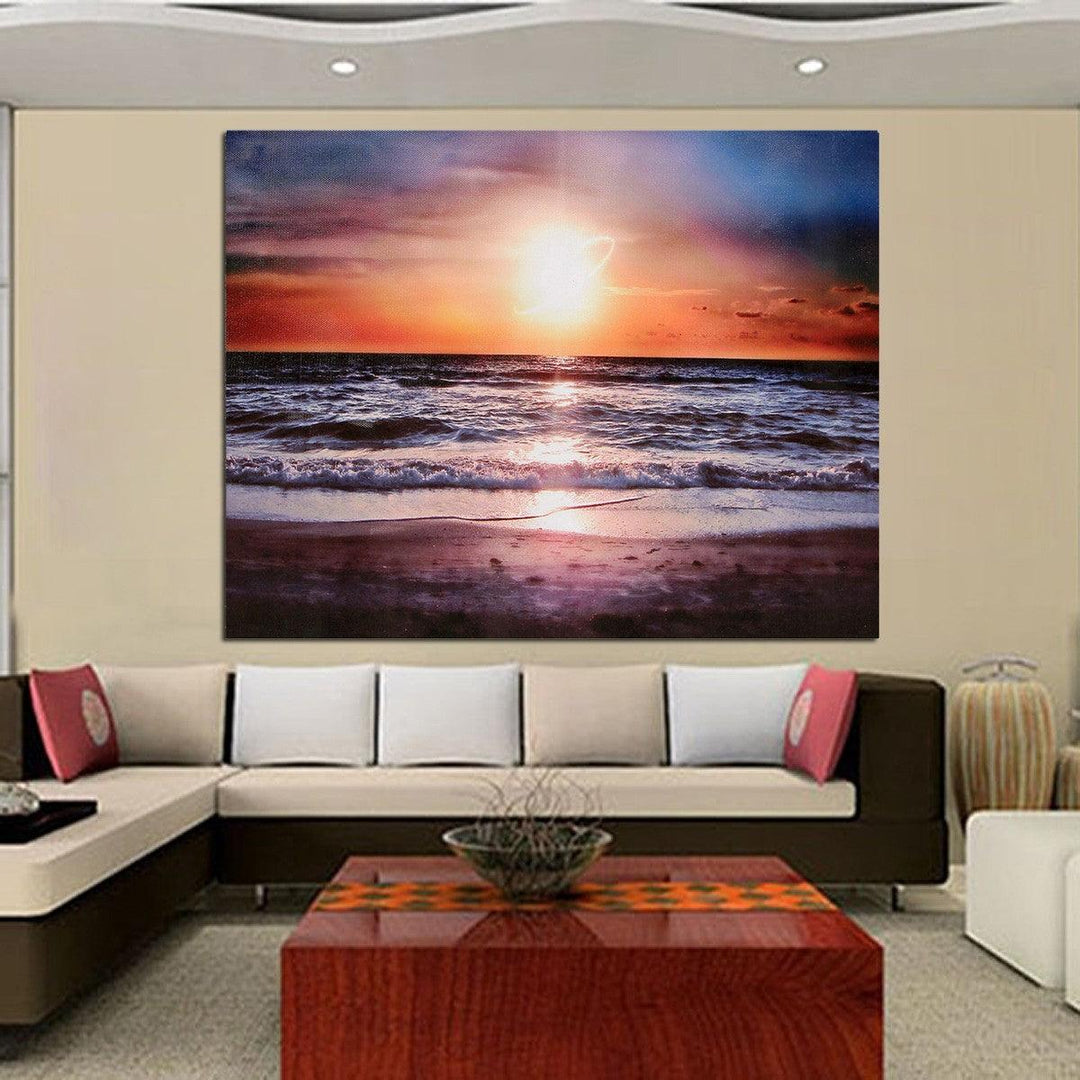 30*40 cm Sunset Beach Sofa Canvas Painting Wall Hanging Picture Canvas Home Office Wall Decoration no Frame - MRSLM