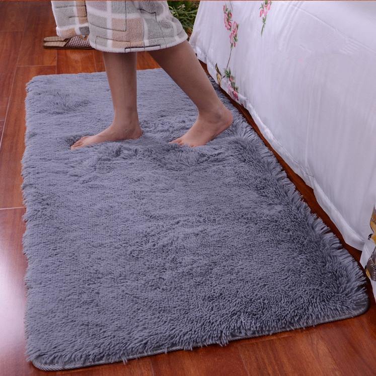 90x160cm Bedroom Short Floss Floor Carpet Mat Soft Shaggy Blanket Non Slip Living Room Rug - MRSLM