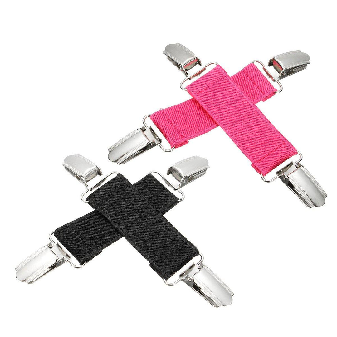 70x25mm Stretchable Fixed Clamp Clip Extender Webbing Alloy for Pants Bed Sheet - MRSLM