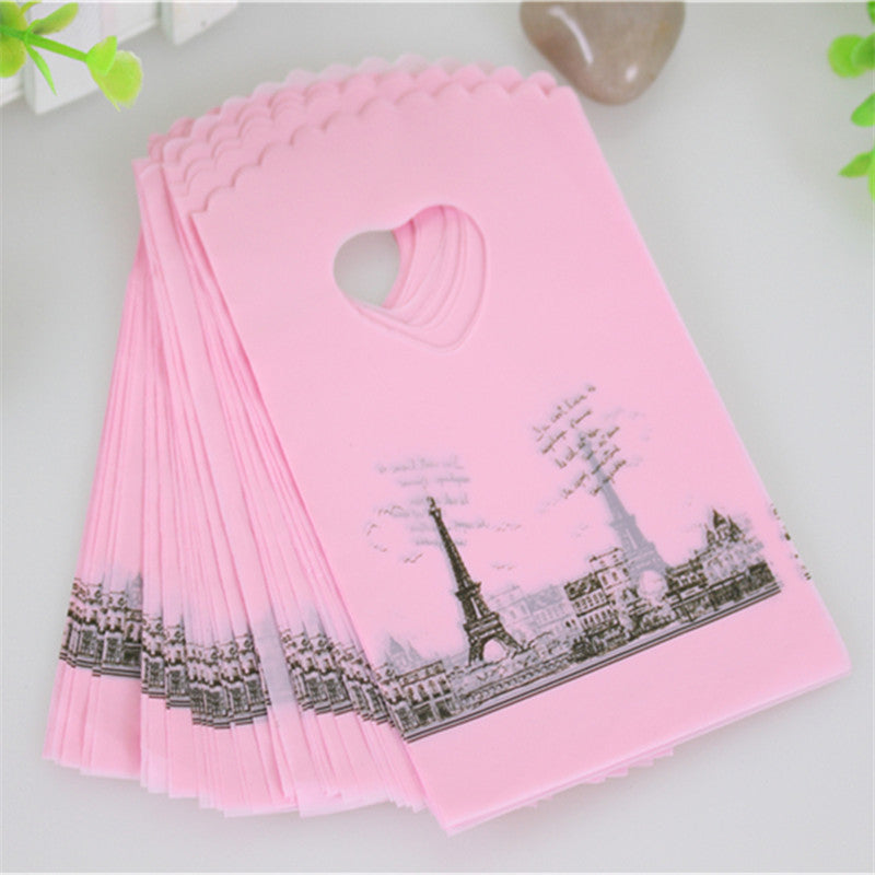 50 Pieces of Pink Eiffel Tower Bags