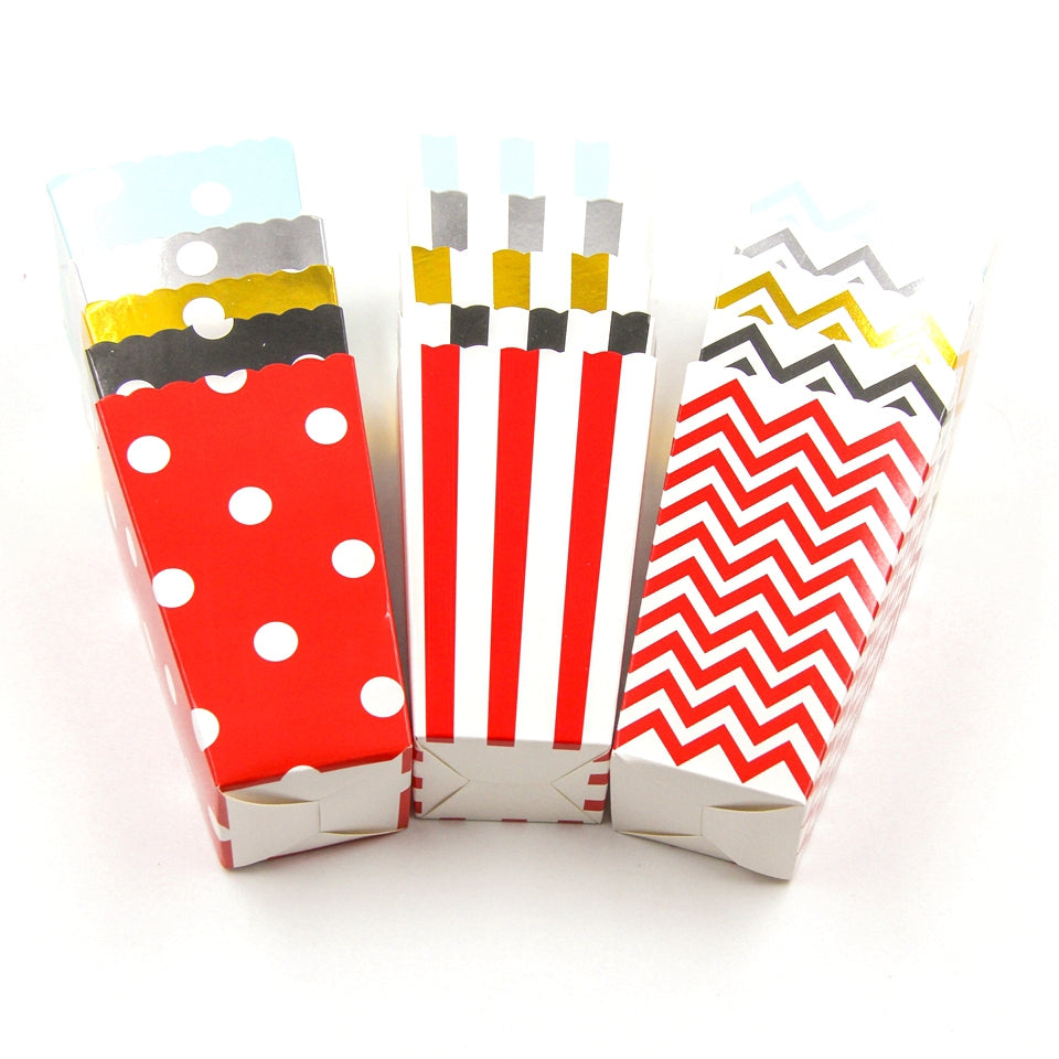 Paper Popcorn Boxes Set