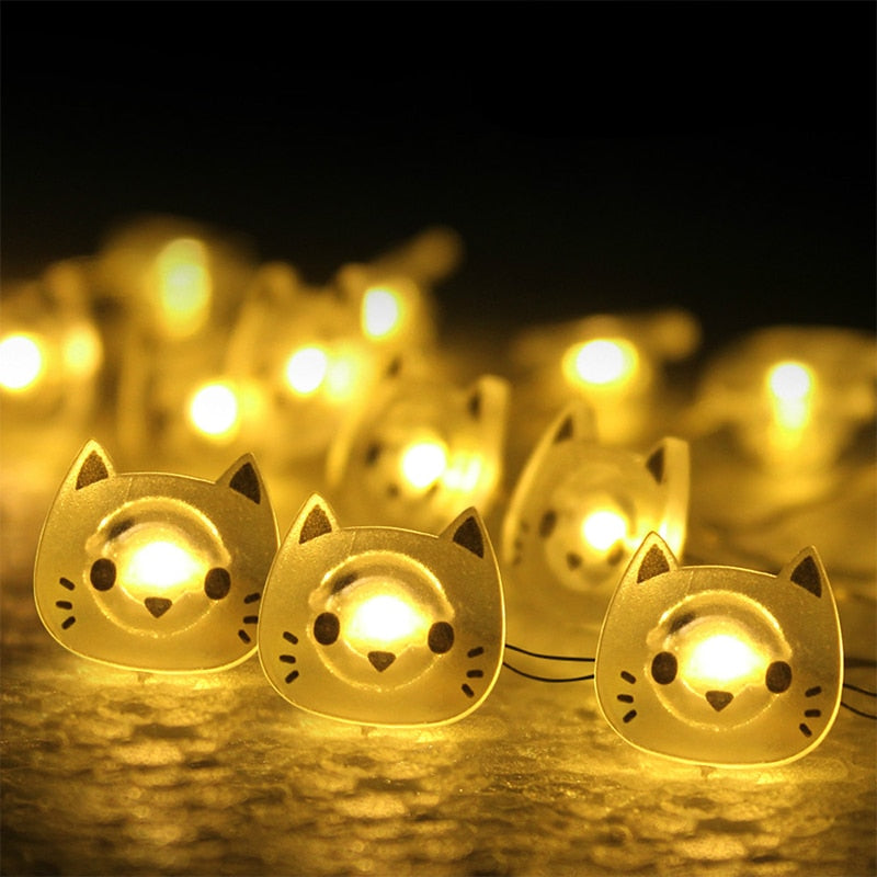Cat Shaped 20 LEDs Fairy String