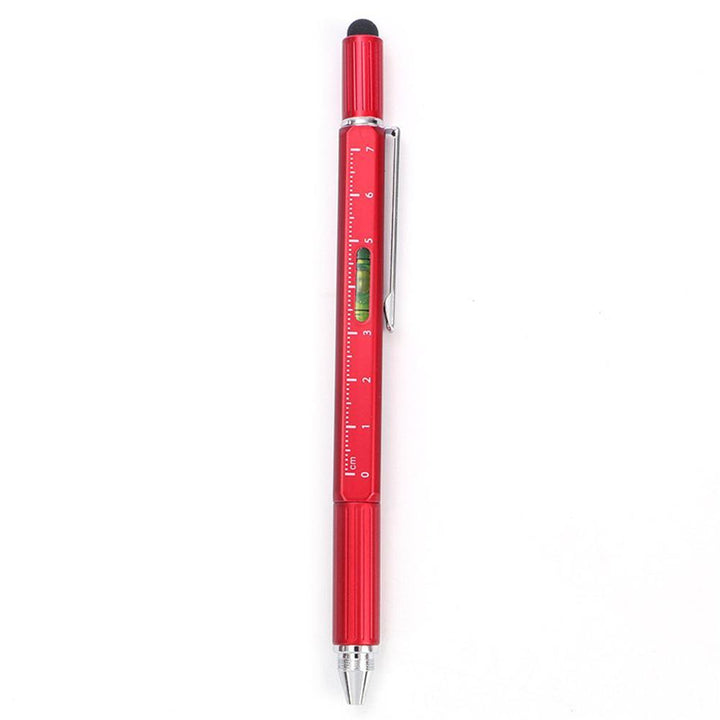 0.7mm Multi Function Level Tool Pen Square Touch Screen Rod Metal Screwdriver Ballpoint Pen Gift Tool School Office Supplies - MRSLM