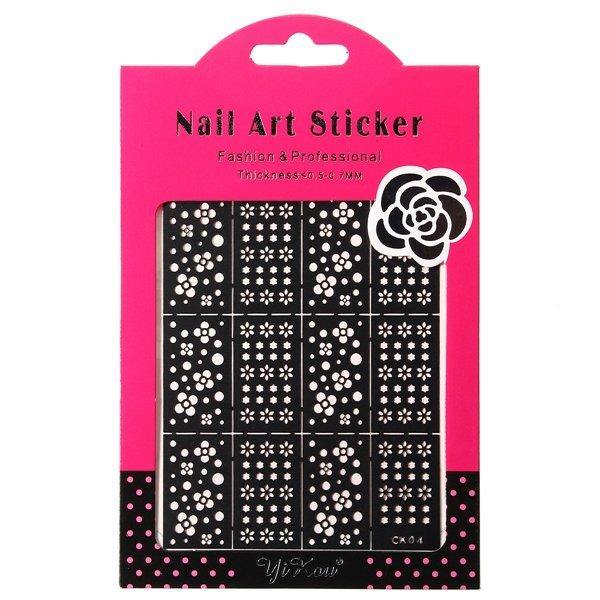 Reusable Hollow Stamping Nail Art Template Stencil Sticker Decoration - MRSLM
