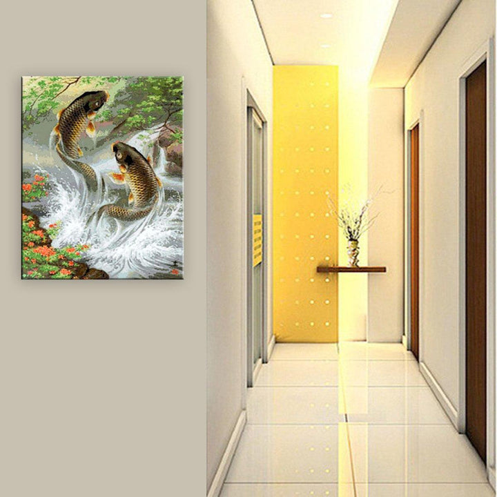 DIY Diamond Painting Fish Embroidery Painting Hanging Pictures Handmade Wall Decorations Gifts Drawing for Kids Adult - MRSLM