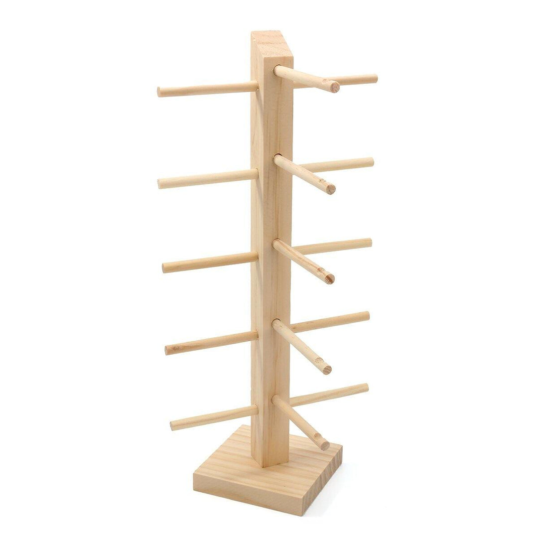 Natural Wood Sunglasses and Eyeglasses Display Rack - Organizer Stand Holder with 3/4/5/6 Layers - MRSLM
