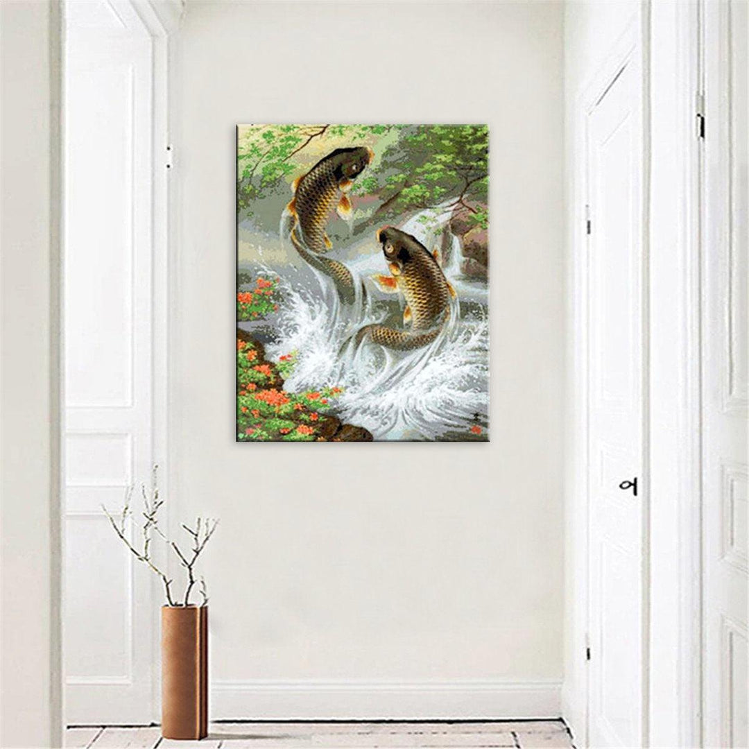 DIY Diamond Painting Fish Embroidery Painting Hanging Pictures Handmade Wall Decorations Gifts Drawing for Kids Adult - MRSLM