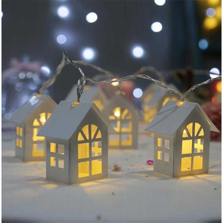 2M 10pcs LED Christmas Tree House Style Fairy Light Led String wedding natal Garland New Year christmas decorations for home - MRSLM