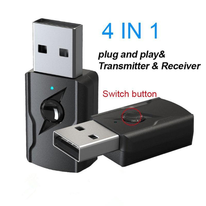 USB 5.0 bluetooth Audio Receiver Transmitter 4 IN 1 Mini 3.5mm Jack AUX RCA Stereo Music Wireless Adapter - MRSLM