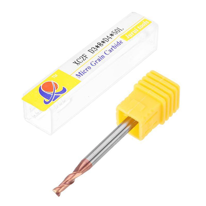 Drillpro 1-8mm 2 Flutes Tungsten Carbide End Mill Cutter HRC55 AlTiN Coating CNC End Mill Tool - MRSLM