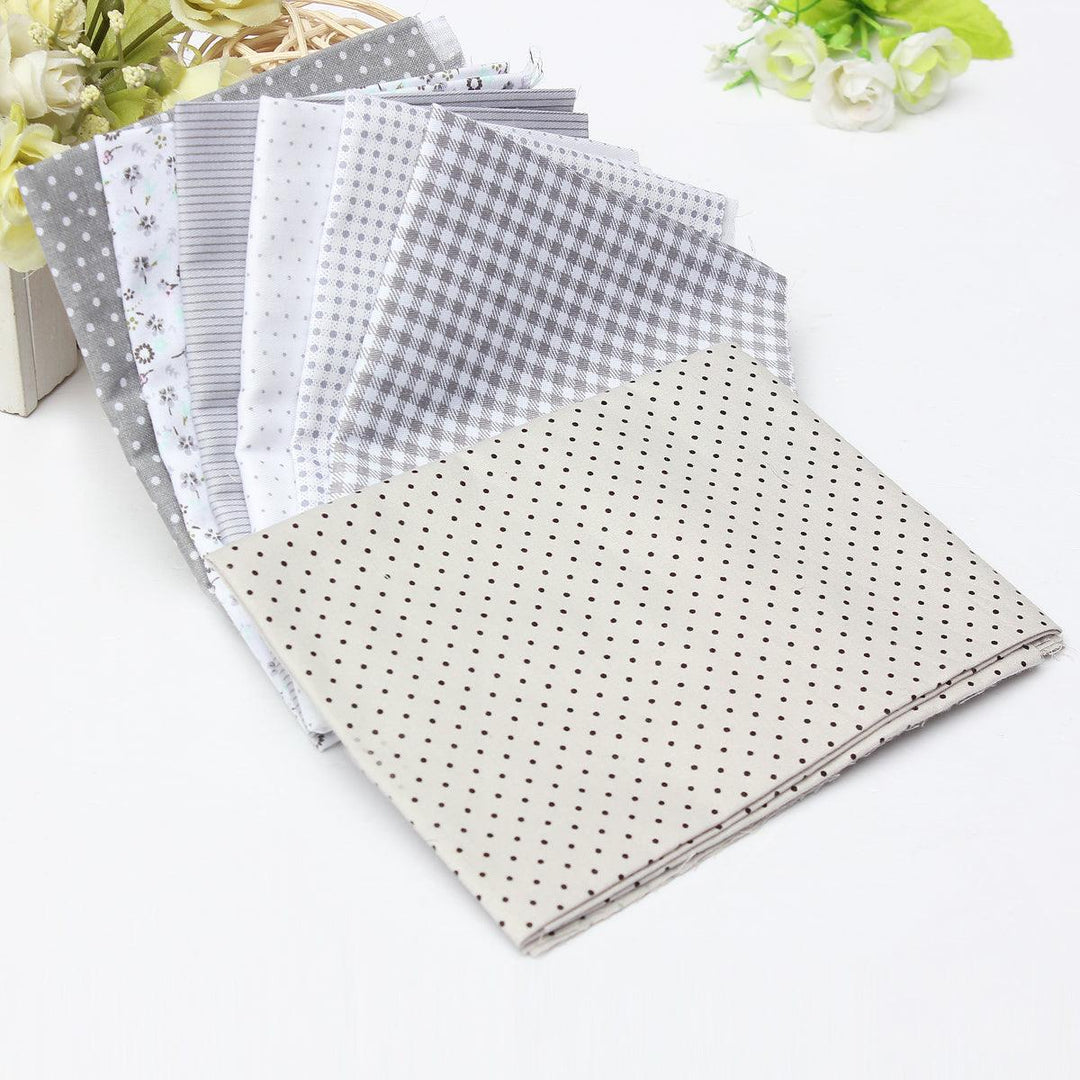 7Pcs Square Fabric Bundle Cotton Patchwork Sewing Quilting Tissues Cloth DIY Fabric Crafts - MRSLM