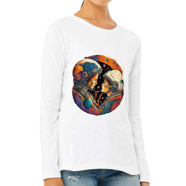 Love Astronaut Women's Long Sleeve T-Shirt - Fantasy Long Sleeve Tee - Art T-Shirt - MRSLM