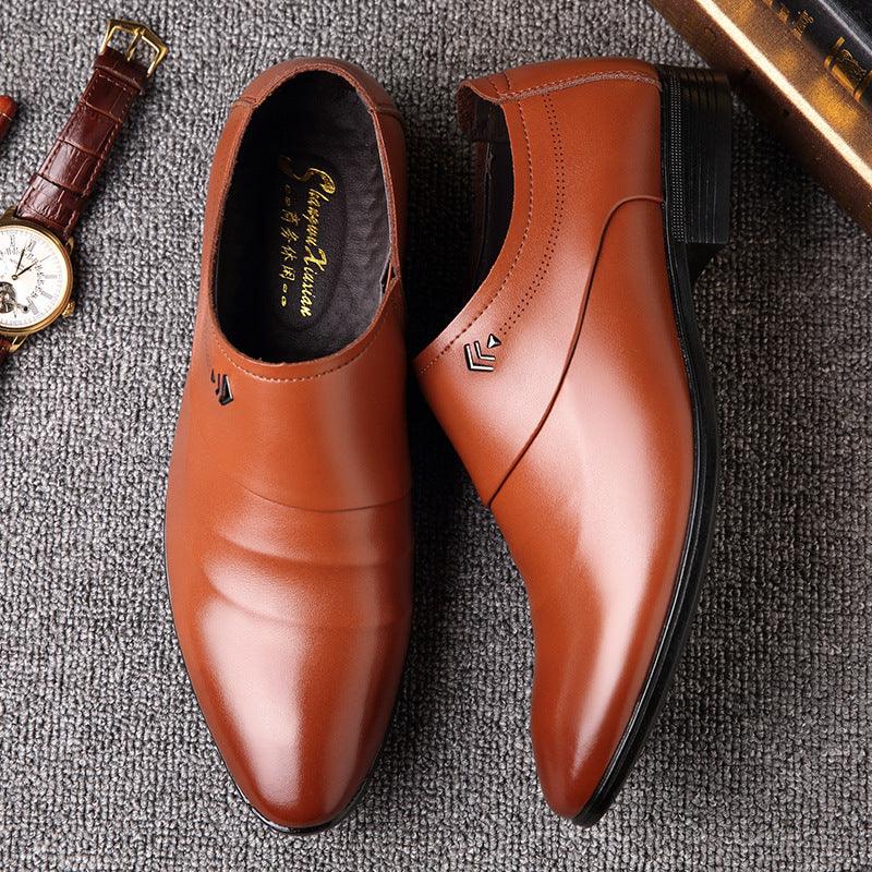 Formal Wear Youth Casual Summer Breathable Men's British Leather Shoes - MRSLM