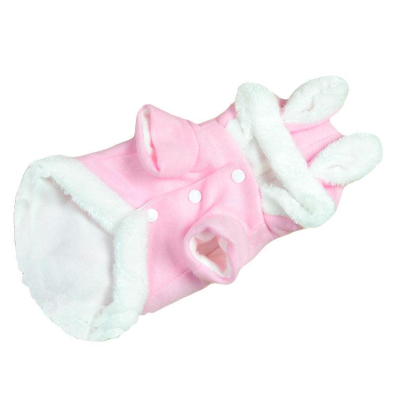 Christmas Pet Clothes Fashion Cute Rabbit Plush Dog Apparel Pet Hoodie Costume Winter Clothing - MRSLM