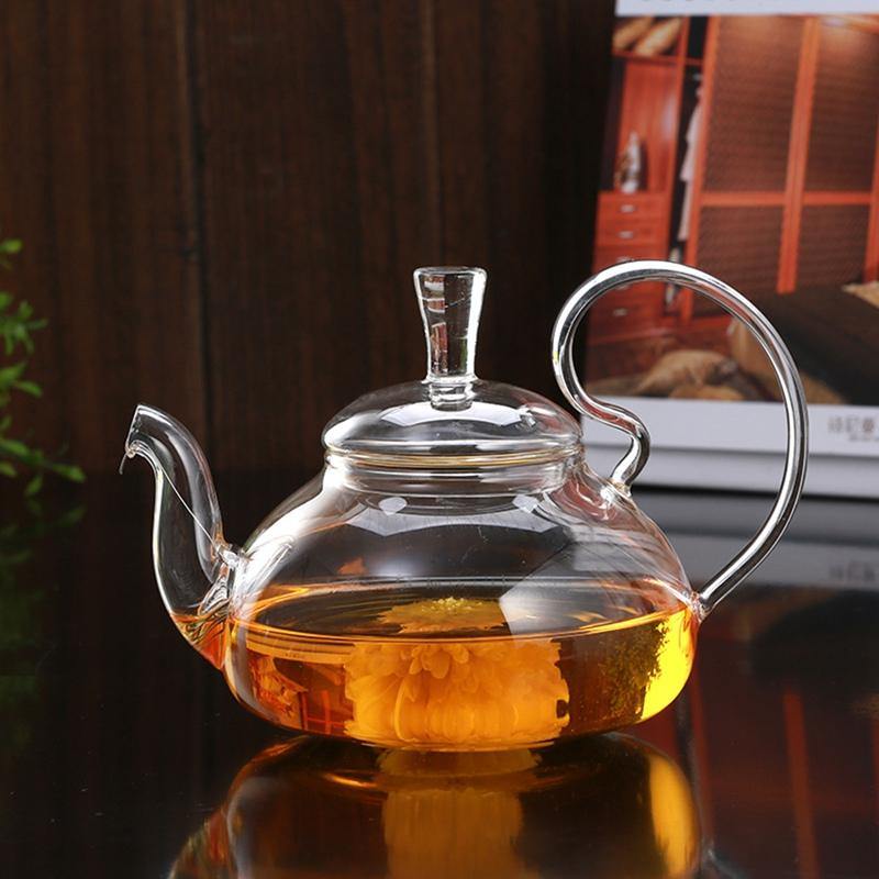 Heat Resistant Elegant Glass Teapot Infuser Flower/Green Tea Pot 750ml Size Coffee Pot Bar Accessory - MRSLM