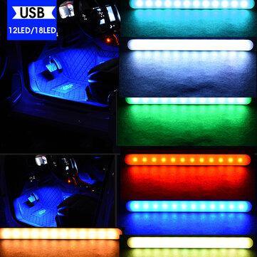 12/18LED RGB Car Interior Atmosphere Footwell Strip Light Sound Controll USB/APP - MRSLM
