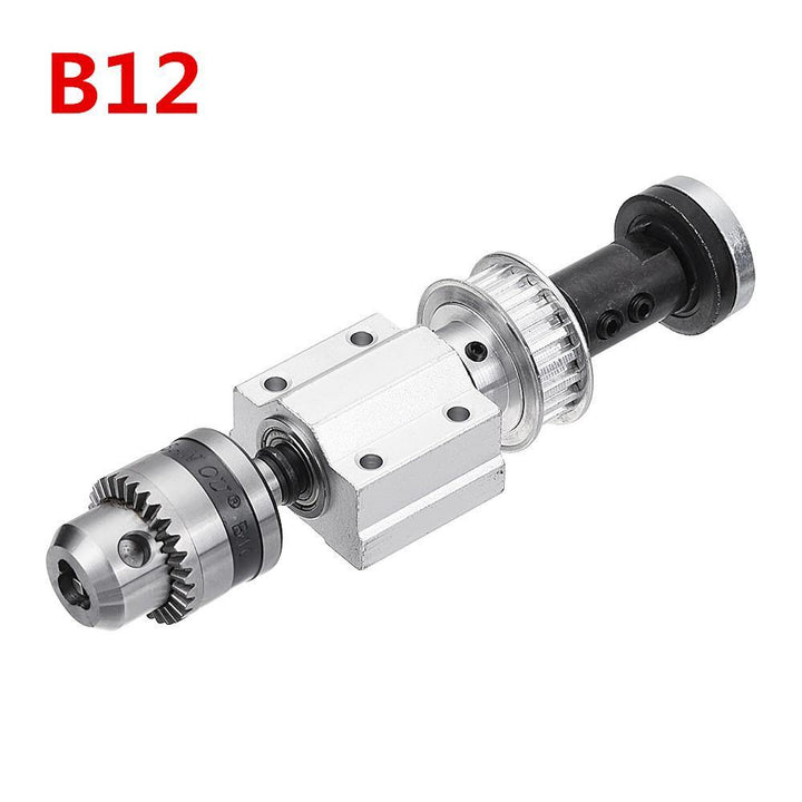Machifit No Power Spindle Assembly B12 Drill Chuck Trimming Belt Small Lathe Accessories Set - MRSLM