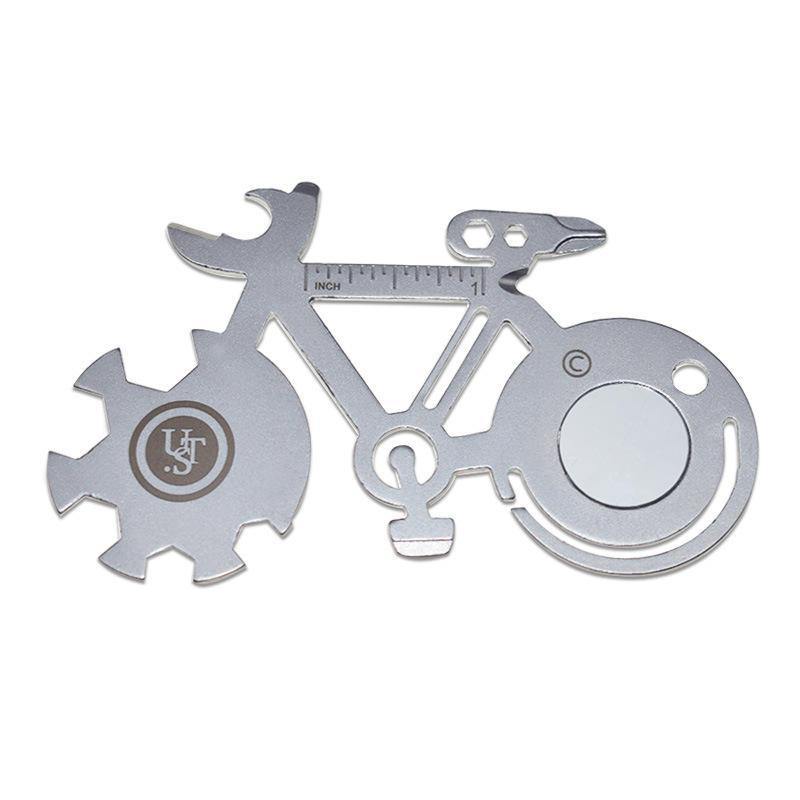 Multifunctional Stainless Steel Tool Card Bicycle Modeling EDC Card Tools Wrench Screwdriver Bottle Opener - MRSLM