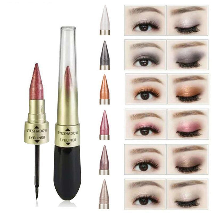 HengFang Dual-use Shimmer Eye Shadow Black Eyeliner Stick - MRSLM