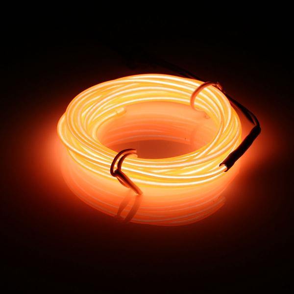 3M EL Led Flexible Soft Tube Wire Neon Glow Car Rope Strip Light Xmas Decor DC12V - MRSLM