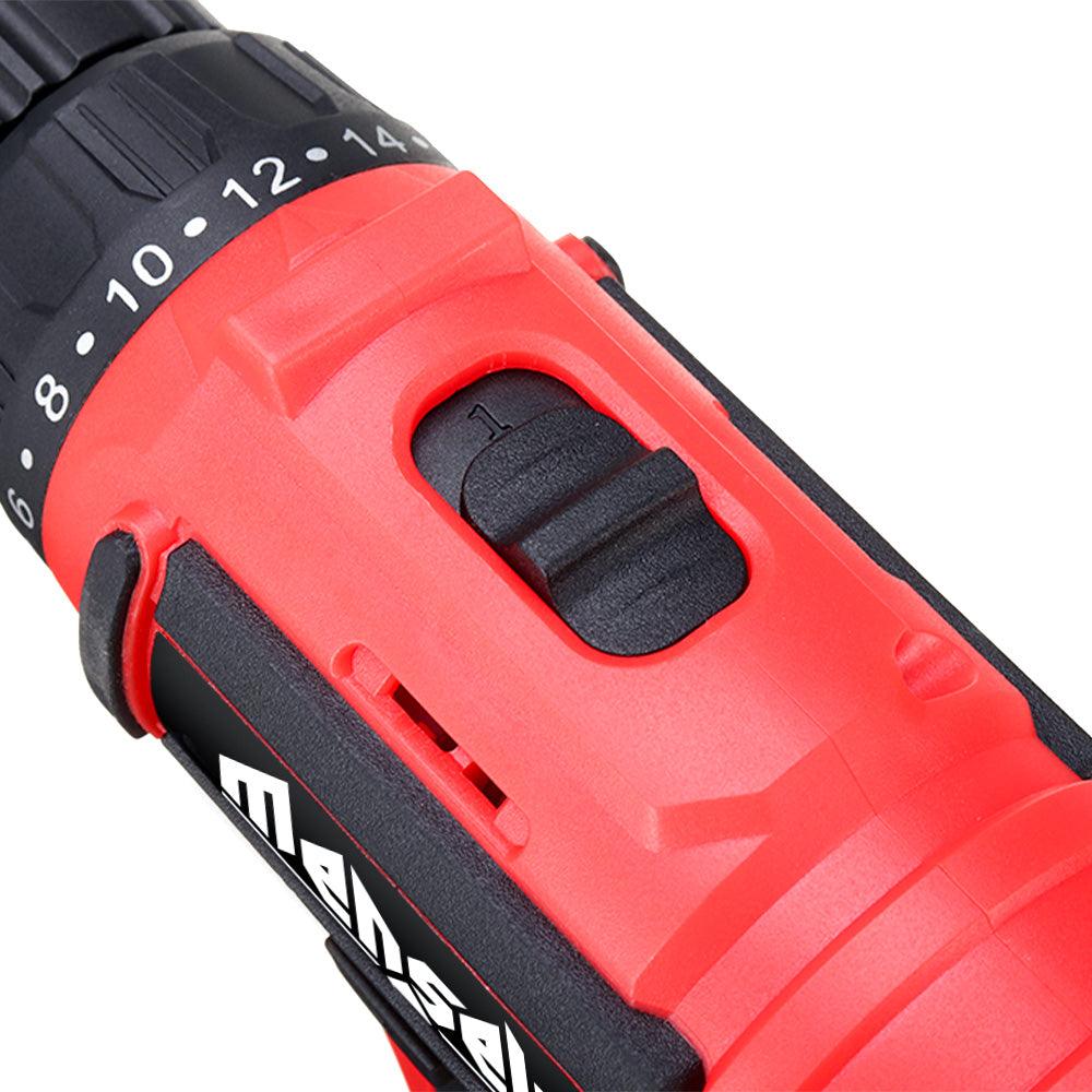 Mensela ED-LS1 12V MAX Cordless Drill Driver Double Speed Power Drills With LED Lighting 1/2Pcs 1.5Ah Battery - MRSLM