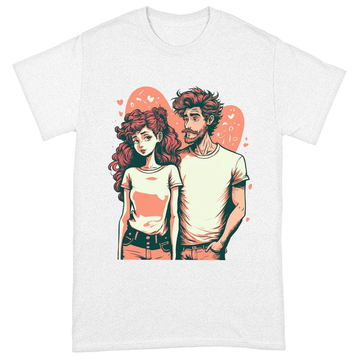 Love Print Heavy Cotton T-Shirt - Romantic Tee Shirt - Printed T-Shirt - MRSLM