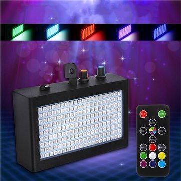 180 LED Colorful Strobe Flash Stage Lights Sound Activated Disco Lights with Remote Control - MRSLM