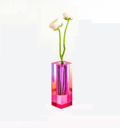 Creative Simple Acrylic Vase Square Column Glass Bubble - MRSLM