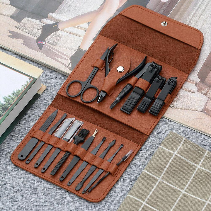 New 16 In 1 Nail Clipper Professional Stainless Steel Scissors Grooming kit Art Cuticle Utility Tools Nail Clipper Manicure Set - MRSLM