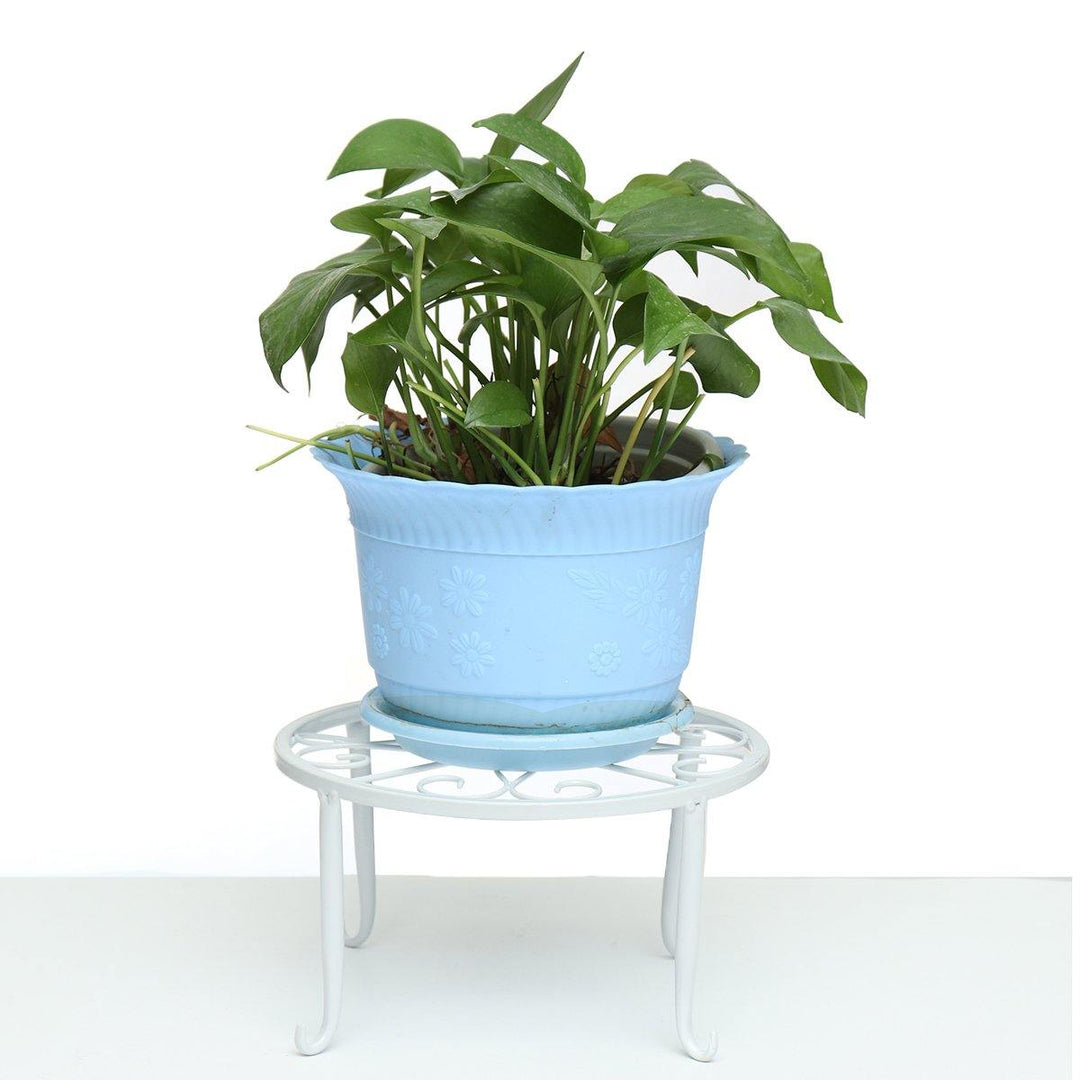 Wrought Iron Pot Plant Stand Flower Shelf Rack Holder Indoor Garden Display - MRSLM